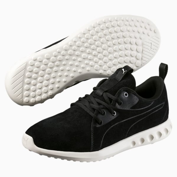 Carson 2 Moulded Suede Shoes, Puma Black-Whisper White, extralarge-IND
