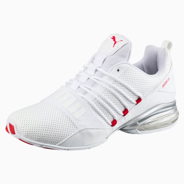 Cell Regulate Men's Running Shoes, Puma White-High Risk Red, extralarge