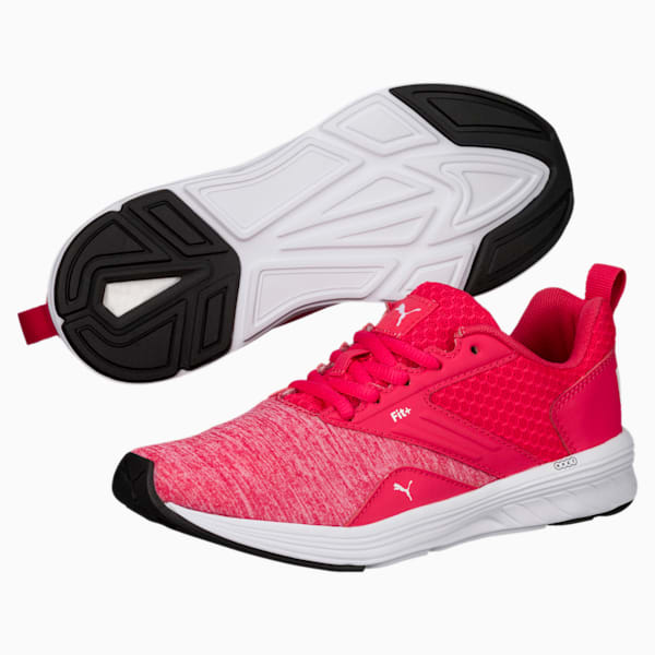 NRGY Comet Youth Running Shoes, White-Paradise Pink-White, extralarge-IND