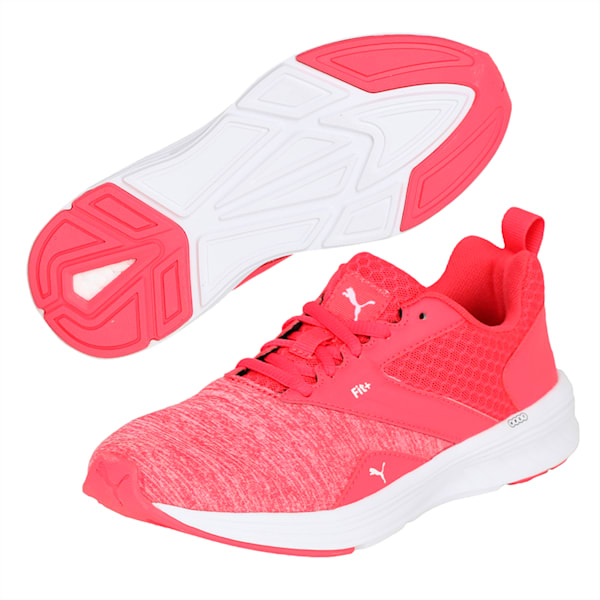 NRGY Comet Youth Running Shoes, White-Paradise Pink-White, extralarge-IND