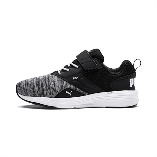 NRGY Comet Kid's Running Shoes, Puma White-Puma Black, extralarge-IND
