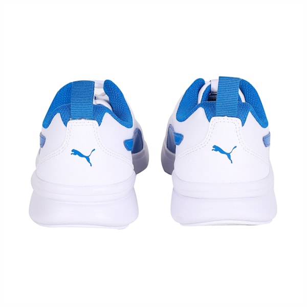 PUMA Flex Essential Youth Shoes, Puma White-Strong Blue, extralarge-IND