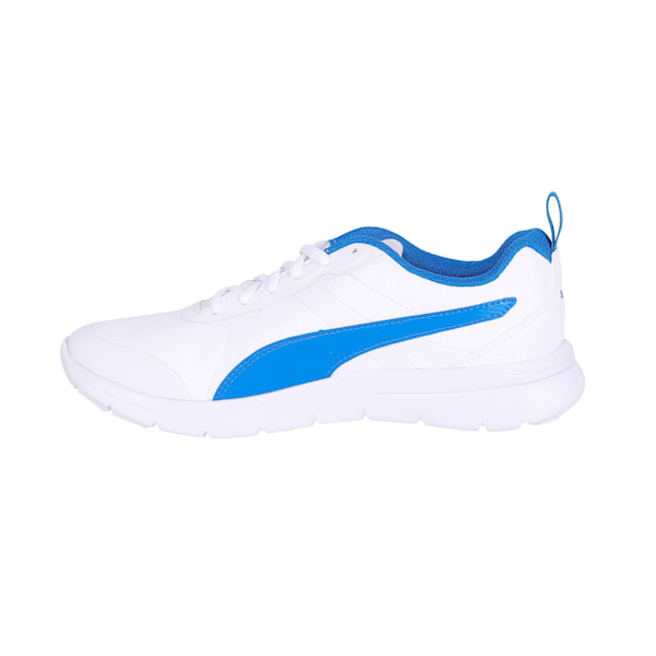 PUMA Flex Essential Youth Shoes, Puma White-Strong Blue, extralarge-IND