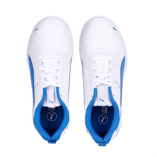 PUMA Flex Essential Youth Shoes, Puma White-Strong Blue, extralarge-IND