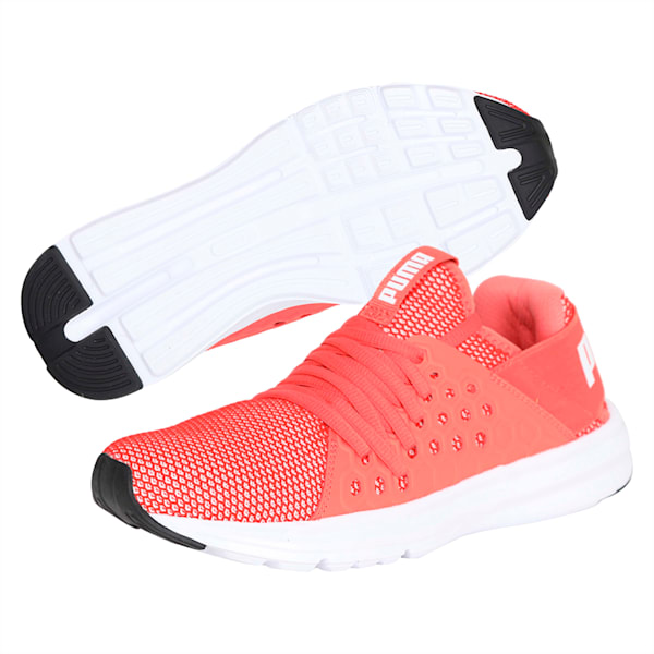 Enzo NETFIT Women's Training Shoes, Spiced Coral-Puma White, extralarge-IND