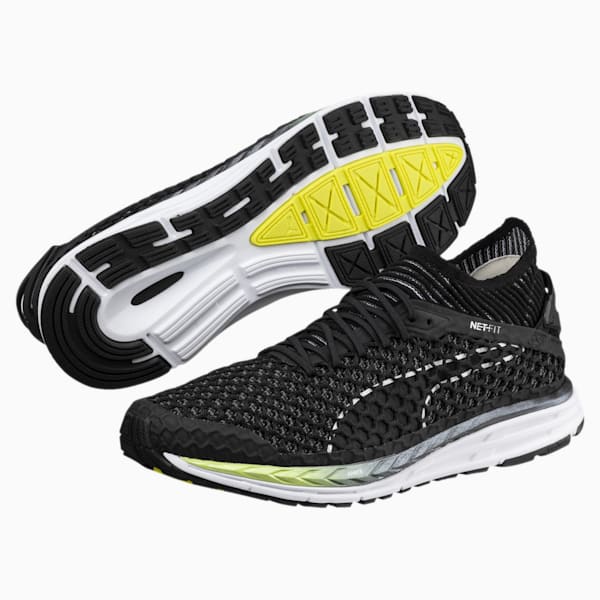 Speed IGNITE NETFIT 2 Men's Running Shoes, Puma Black-QUIET SHADE-Puma White, extralarge