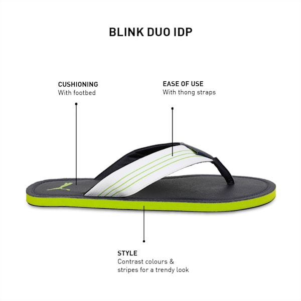Blink Duo  Men's Sandals, Peacoat-Puma White-Limepunch, extralarge-IND