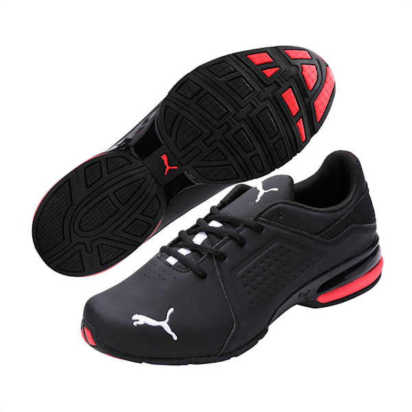 Viz Runner Men's Running Shoes, Puma Black-Puma White, extralarge-IND