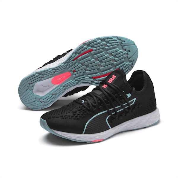 SPEED 300 RACER Women’s Running Shoes, Black-Milky Blue-Pink Alert, extralarge