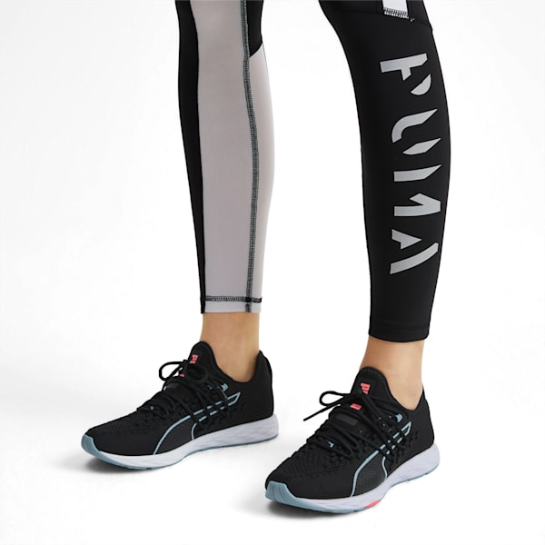 SPEED 300 RACER Women’s Running Shoes, Puma Black-Milky Blue-Pink Alert, extralarge