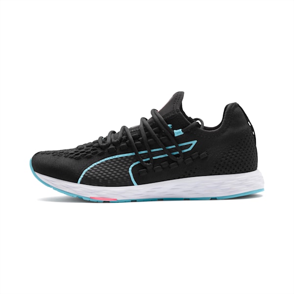 SPEED 300 RACER Women’s Running Shoes, Puma Black-Milky Blue-Pink Alert, extralarge