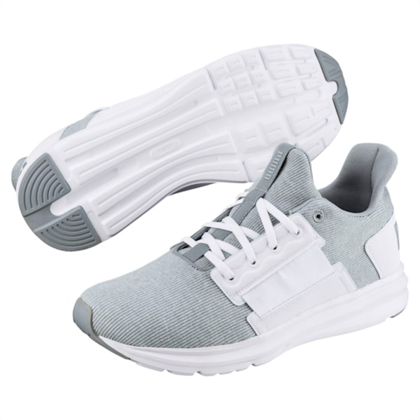 Enzo Street Knit Interest Men's Shoes, Puma White-Quarry, extralarge-IND