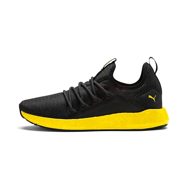 NRGY Neko Knit Men's Running Shoes, Puma Black-Blazing Yellow, extralarge