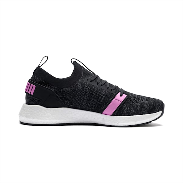 NRGY Neko Engineer Knit Women's Running Shoes, Puma Black-Iron Gate-Orchid, extralarge