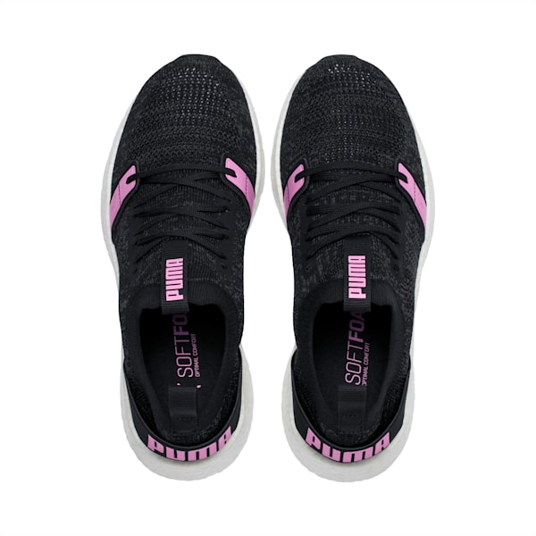 NRGY Neko Engineer Knit Women's Running Shoes, Puma Black-Iron Gate-Orchid, extralarge
