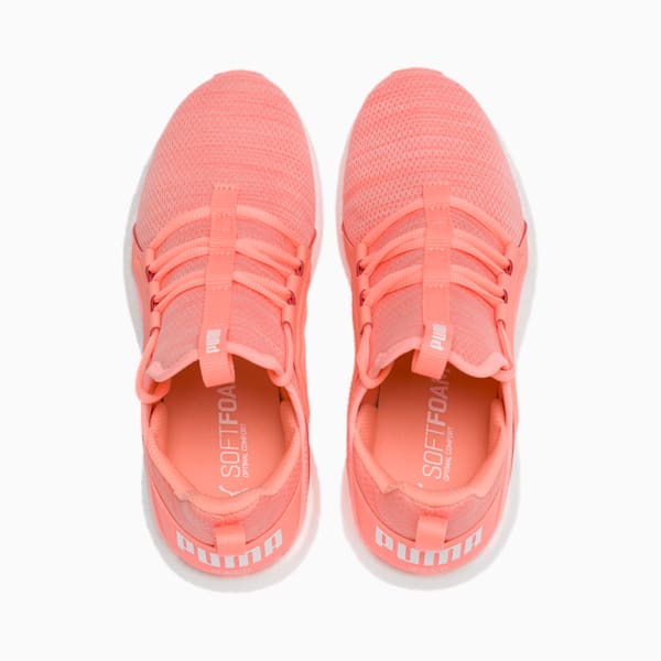 Mega Energy Heather Knit Women’s Running Shoes, Bright Peach-Peach Bud-White, extralarge-IND