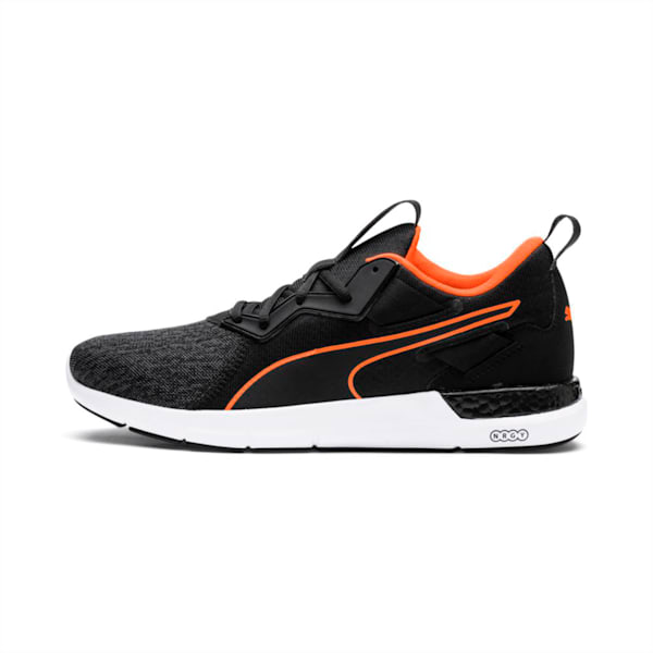 NRGY Dynamo Futuro Men's Running Shoes, Puma Black-Shocking Orange, extralarge-IND