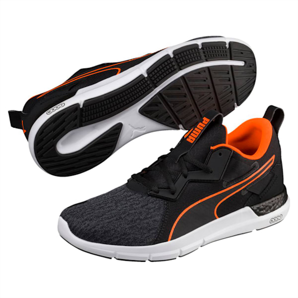 NRGY Dynamo Futuro Men's Running Shoes, Puma Black-Shocking Orange, extralarge-IND