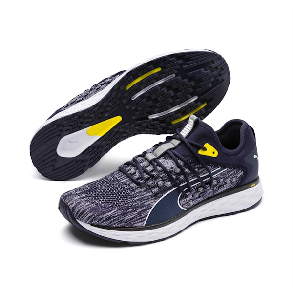 SPEED 600 FUSEFIT Men’s Running Shoes, Peacoat-Puma White-Blazing Yellow, extralarge