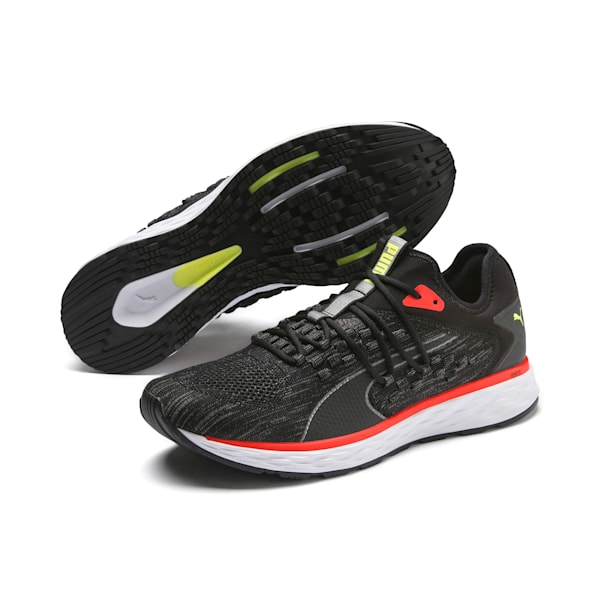 SPEED 600 FUSEFIT Men’s Running Shoes, Puma Black-Nrgy Red, extralarge