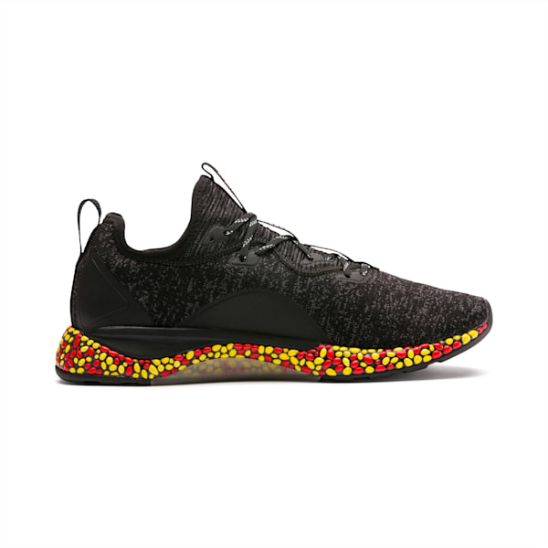 HYBRID Runner Men’s Running Shoes, Puma Black-High Risk Red-Blazing Yellow, extralarge