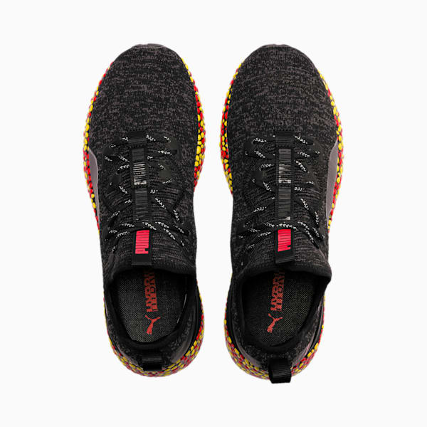 HYBRID Runner Men’s Running Shoes, Puma Black-High Risk Red-Blazing Yellow, extralarge