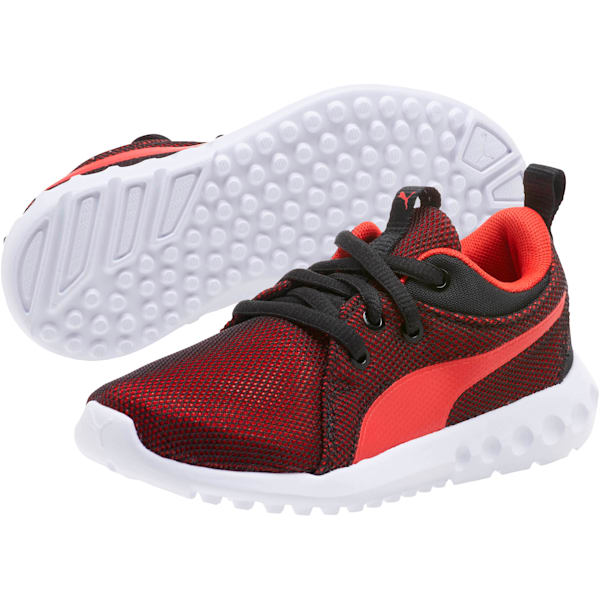 Carson 2 Breathe Little Kids' Shoes, Puma Black-Flame Scarlet, extralarge