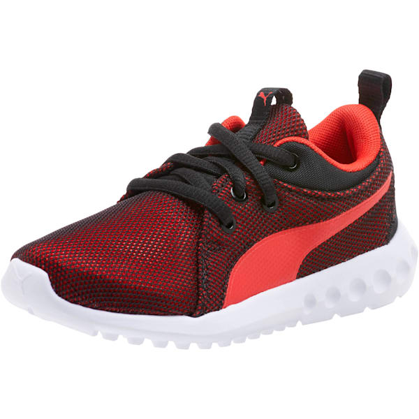 Carson 2 Breathe Little Kids' Shoes, Puma Black-Flame Scarlet, extralarge