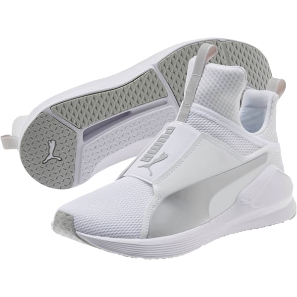 Fierce Core Sneakers JR, Puma White-Gray Violet, extralarge