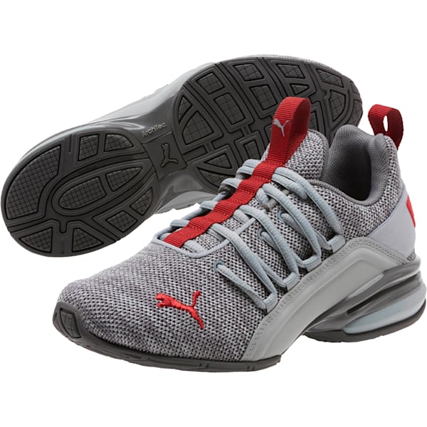 Axelion Training Shoes JR, Quarry-Red Dahlia, extralarge
