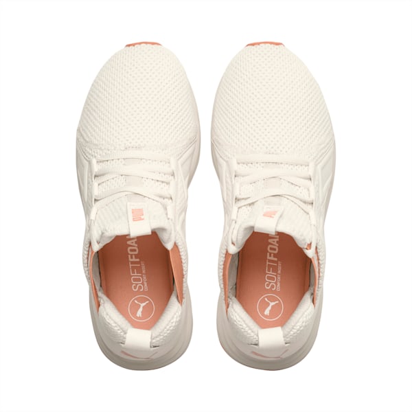 Enzo Weave Women's Sneakers, Whisper White-Dusty Coral, extralarge