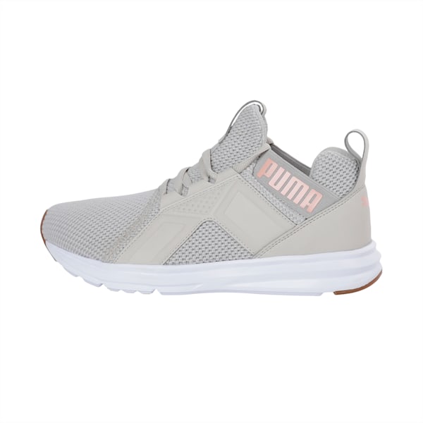 Enzo Weave Women's Running Shoes, Silver Gray-Peach Bud, extralarge-IND