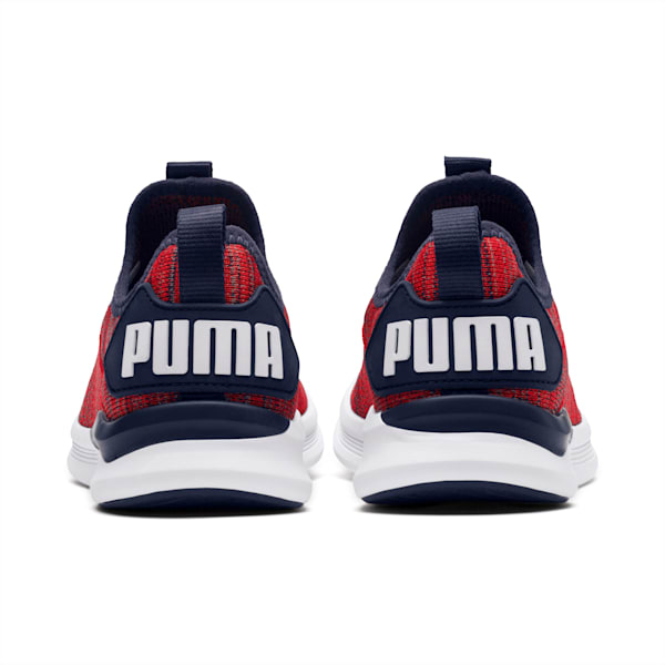 IGNITE Flash evoKNIT Little Kids' Shoes, Ribbon Red-Peacoat-Puma White, extralarge