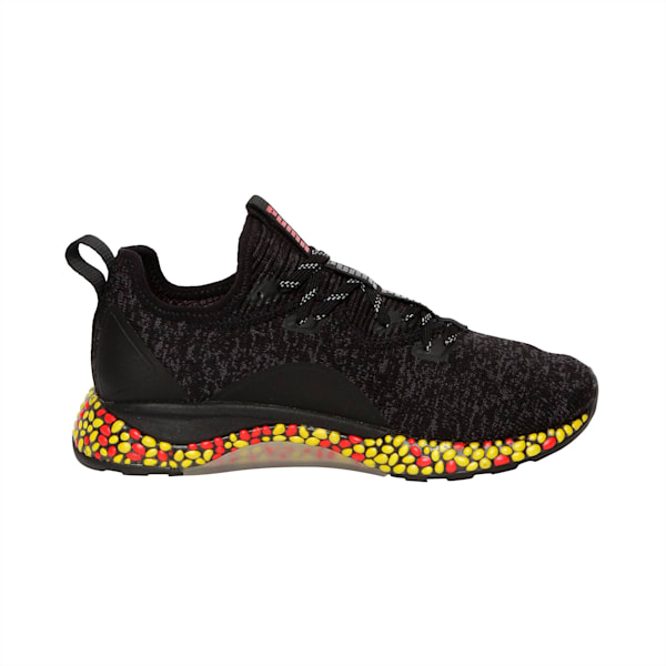 Hybrid Runner Kids' Shoes, Black-Red-Blazing Yellow, extralarge-IND