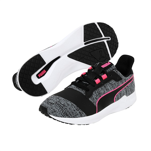 Flex XT Actv Knit Women's Training Shoes, Puma Black-KNOCKOUT PINK, extralarge-IND