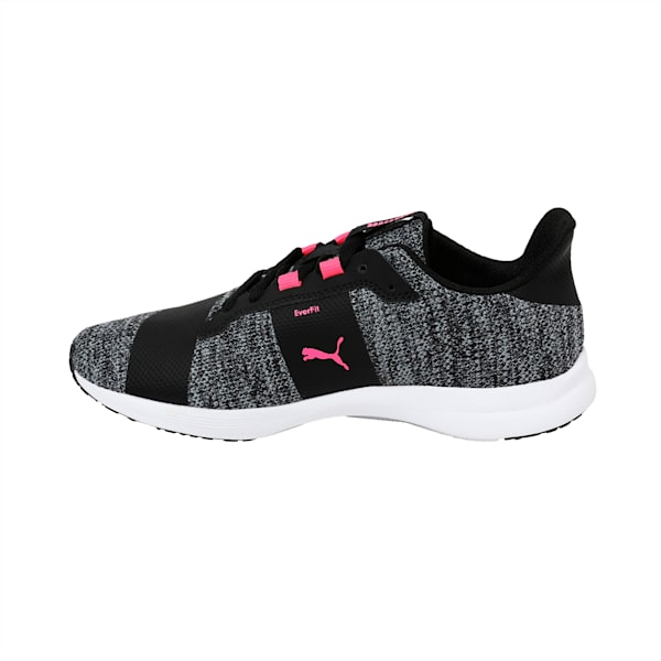 PUMA Flex XT Actv Knit Women's Training Shoes, Puma Black-KNOCKOUT PINK, extralarge-IND