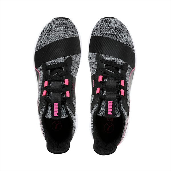 PUMA Flex XT Actv Knit Women's Training Shoes, Puma Black-KNOCKOUT PINK, extralarge-IND