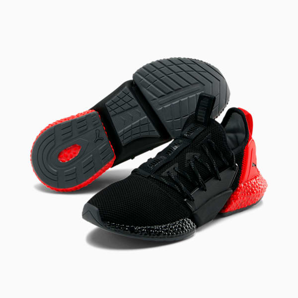 HYBRID Rocket Runner Men’s Running Shoes, Puma Black-High Risk Red, extralarge