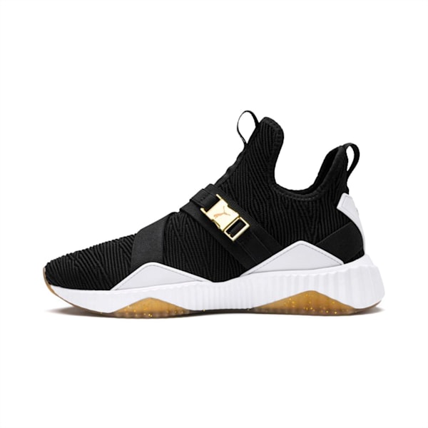 defy varsity mid women's sneakers black