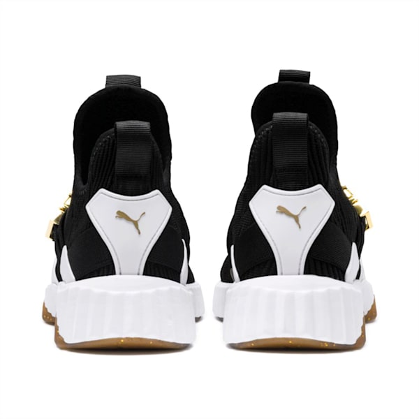 defy varsity mid women's sneakers black