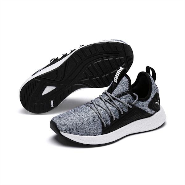 NRGY Neko Knitted Youth Shoes, Puma Black-Puma White, extralarge-IND