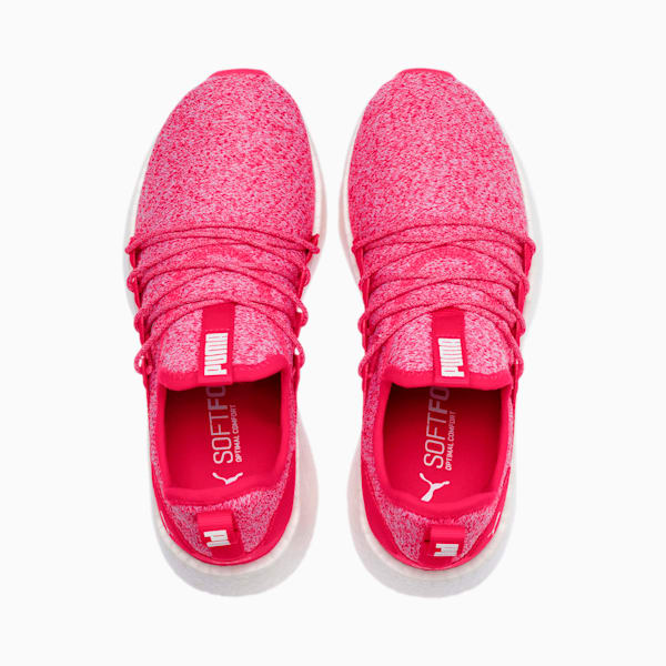 NRGY Neko Knit Running Shoes JR, Nrgy Rose-Puma White, extralarge