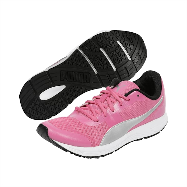 Progression Women's Running Shoes, Silver-P Black-Carmine Rose, extralarge-IND