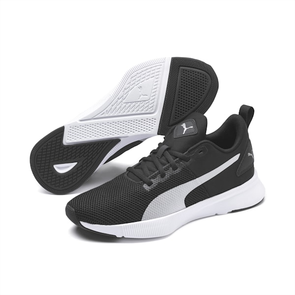 Flyer Runner SoftFoam+ Unisex Running Shoes, Puma Black-Metallic Silver, extralarge-AUS