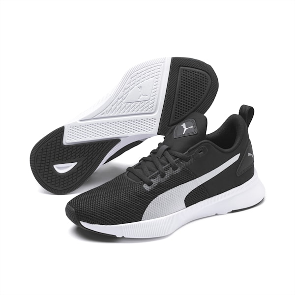 Flyer Runner SoftFoam+ Unisex Running Shoes, Puma Black-Metallic Silver, extralarge-IND