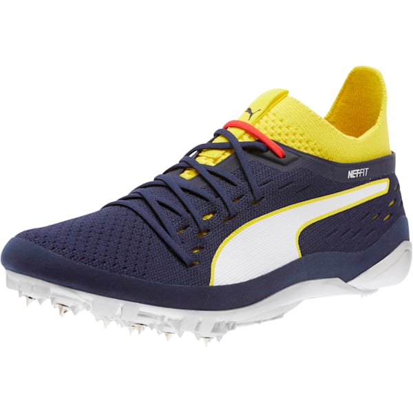 evoSPEED NETFIT Sprint 2 Track Spikes, Blazing Yellow-Peacoat-White, extralarge