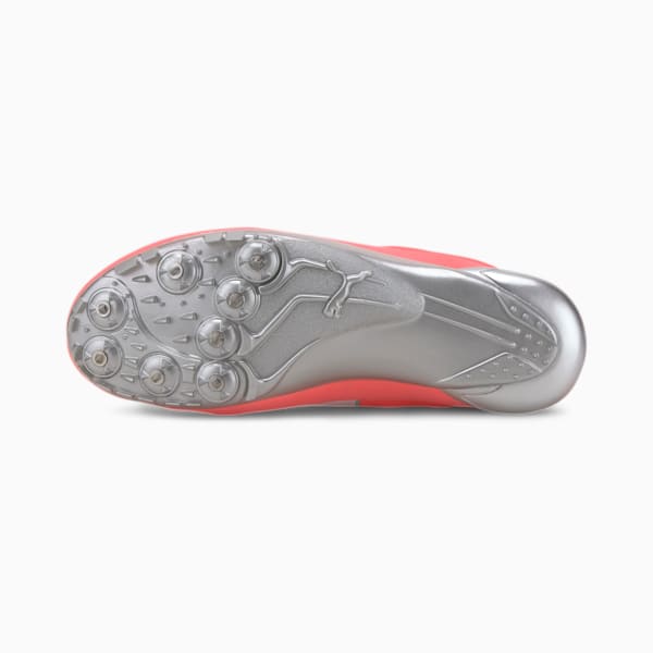 evoSPEED NETFIT Sprint 2 Track Spikes, Ignite Pink-Puma White-Green Glimmer, extralarge