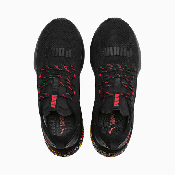 Hybrid NX Men's Running Shoes, Puma Black-High Risk Red-Blazing Yellow, extralarge