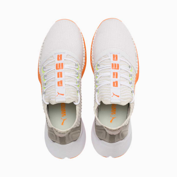 Xcelerator Daylight Men's Running Shoes, Puma White-Vaporous Gray-Orange Pop-Fizzy Yellow, extralarge