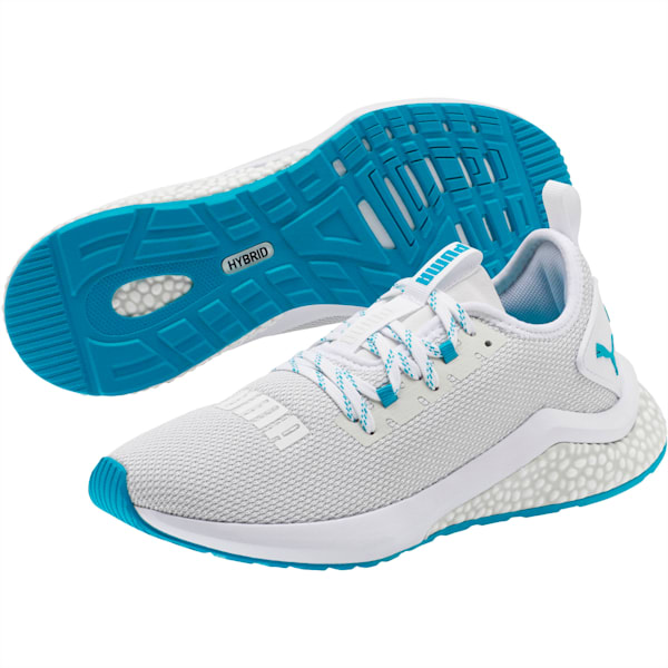 Hybrid NX Women's Running Shoes, Puma White-Caribbean Sea, extralarge-IND